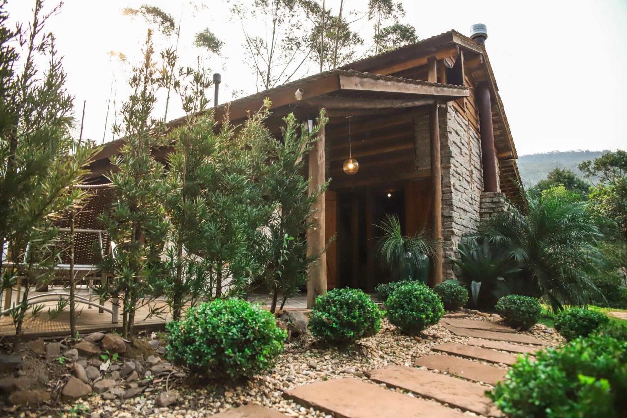 Chale Casa De Pedra, Vivenda Serra Velha, Chales De Montanha Timbe do Sul Bagian luar foto